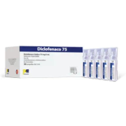 DICLOFENACO 75 MG CAJA X 50 AMPOLLAS - Ecofarma